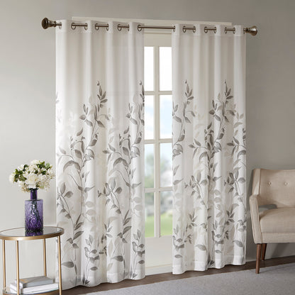 Madison Park Burnout Printed Curtain Panel