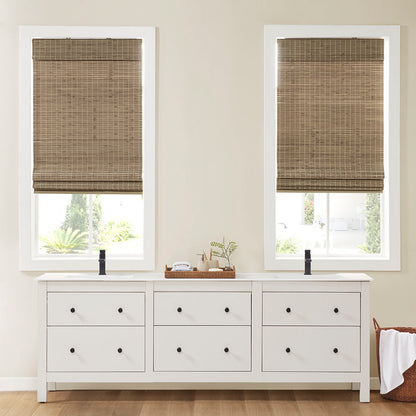 Madison Park Bamboo Light Filtering Roman Shade 64"L