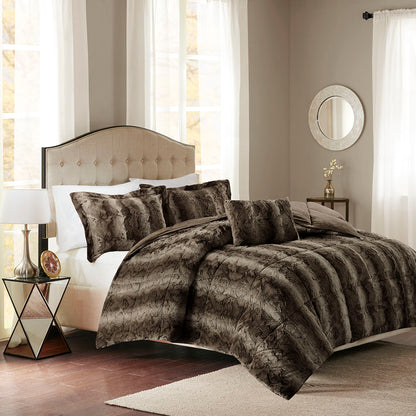 Madison Park 4PC Faux Fur Comforter Set