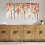 Autumn Forest Triptych 3-piece Textured Canvas Wall Art Set