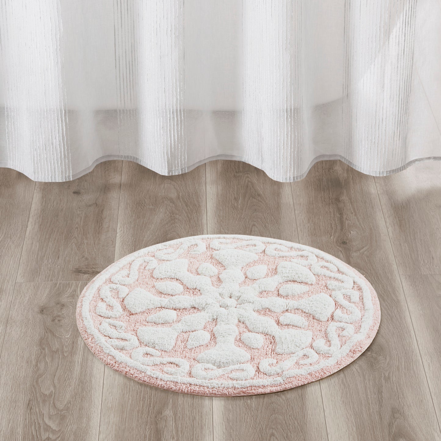 Madison Park Medallion Cotton Tufted Bath Rug