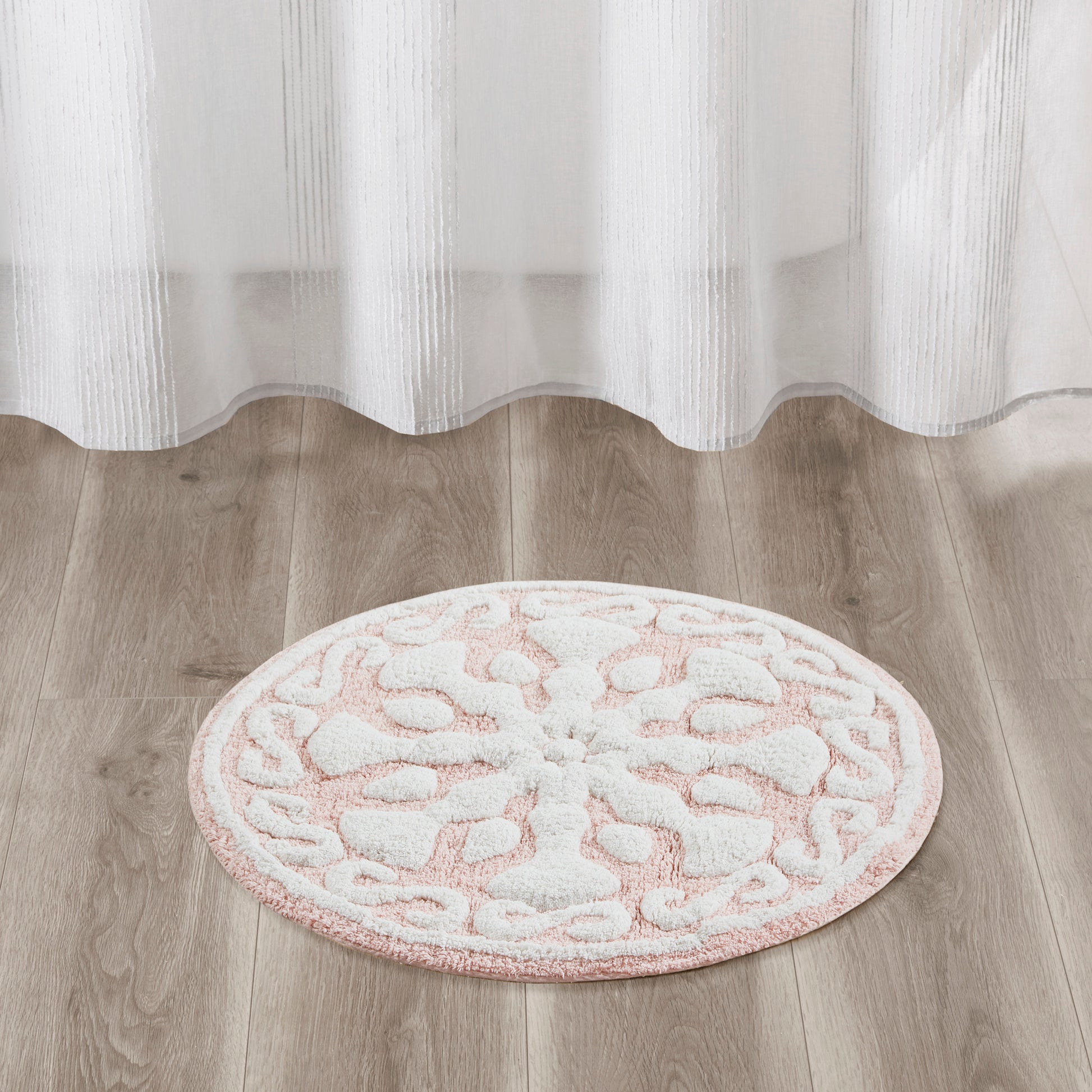 Madison Park Medallion Cotton Tufted Bath Rug