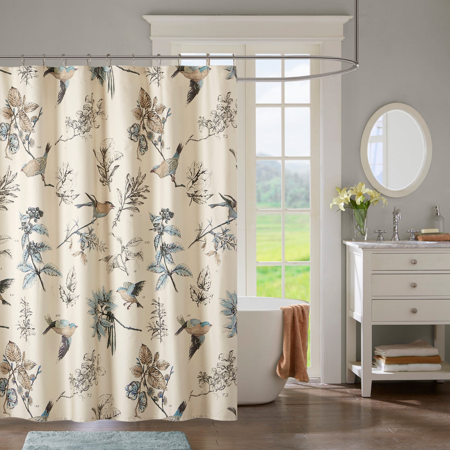 Madison Park Printed Cotton Shower Curtain