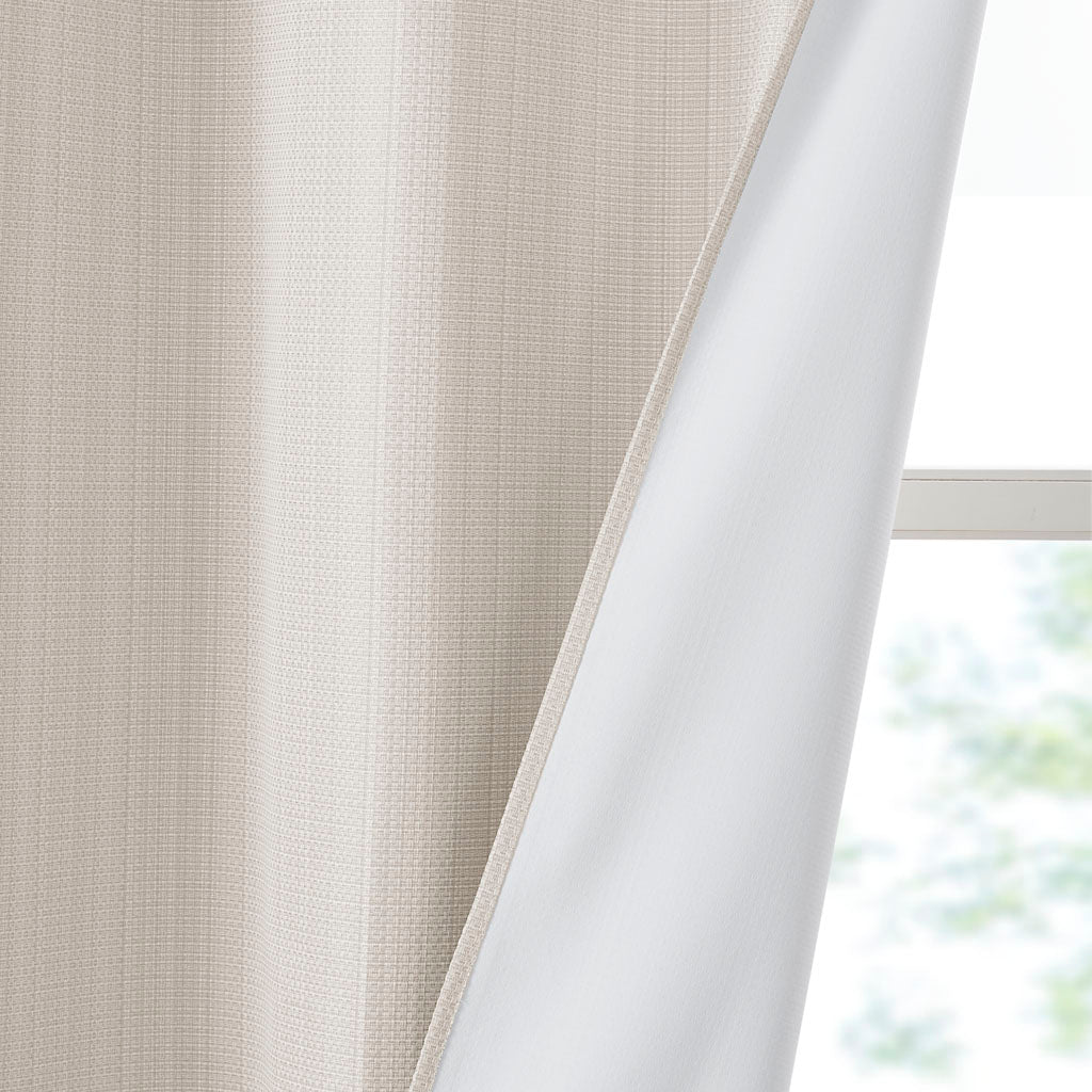 Madison Park Basketweave Room Darkening Curtain Panel Pair