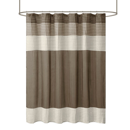 Madison Park Faux Silk Shower Curtain