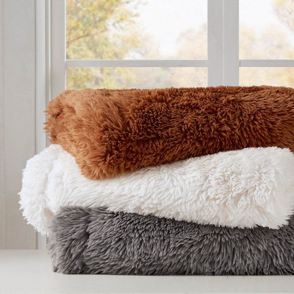 Madison Park Faux Fur Throw 50x60"