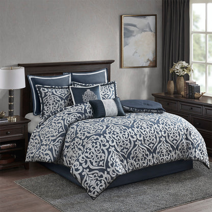 Madison Park 8 Piece Jacquard Comforter Set