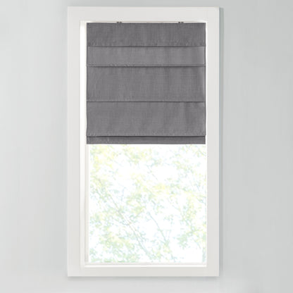Madison Park Faux Linen Cordless Total Blackout Roman Shade