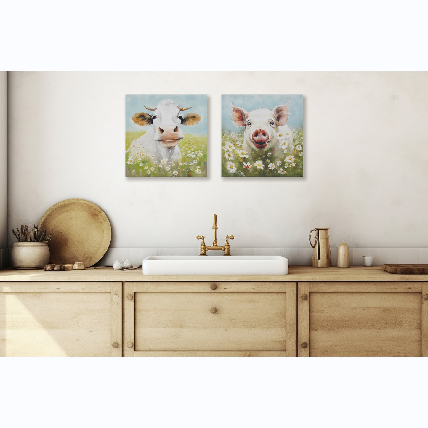 Madison Park Cow Canvas Wall Art