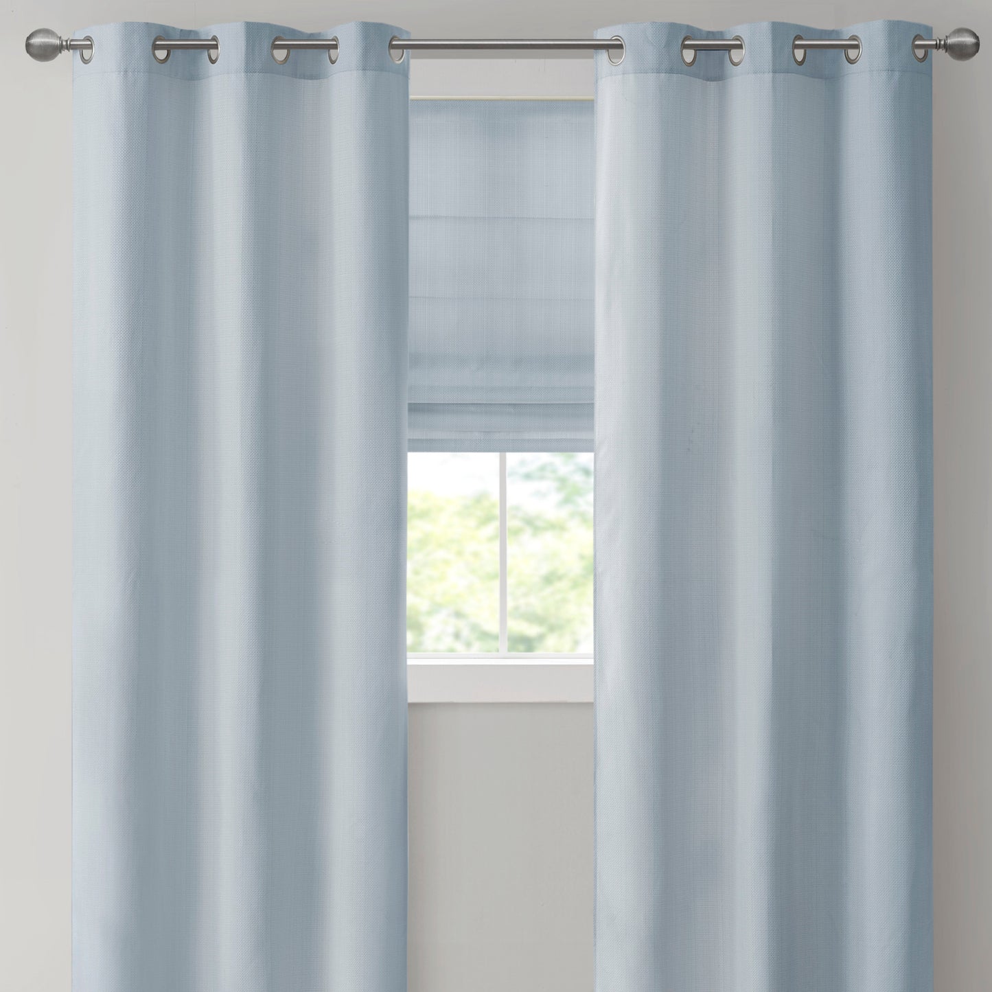 Madison Park Basketweave Room Darkening Cordless Roman Shade