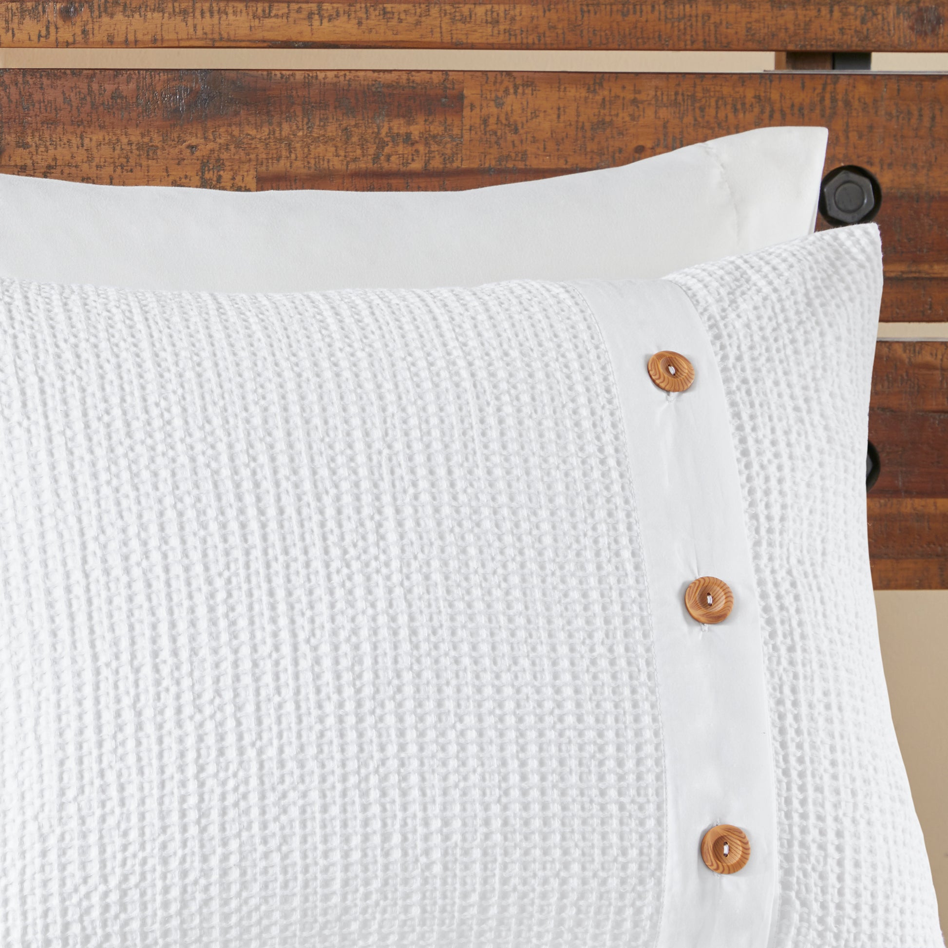 Madison Park 3 Piece Cotton Waffle Weave Comforter set
