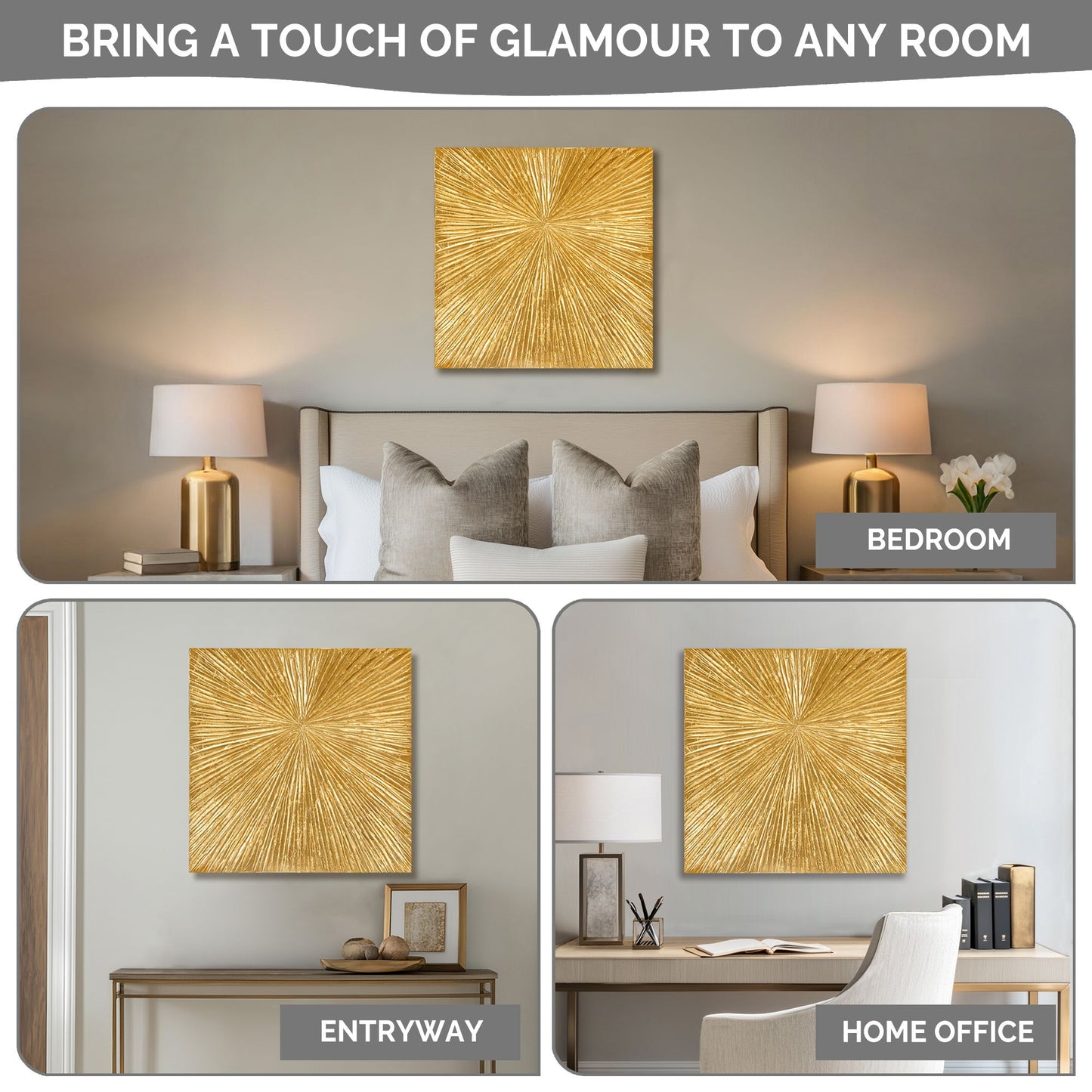 Madison Park Signature Hand Painted Dimensional Resin Wall Art