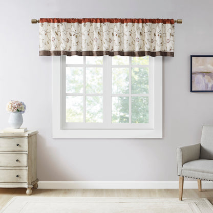 Madison Park Embroidered Window Valance