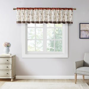 Serene Embroidered Window Valance