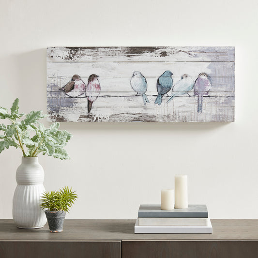 Madison Park Hand Painted Wood Plank Panel Wall Decor