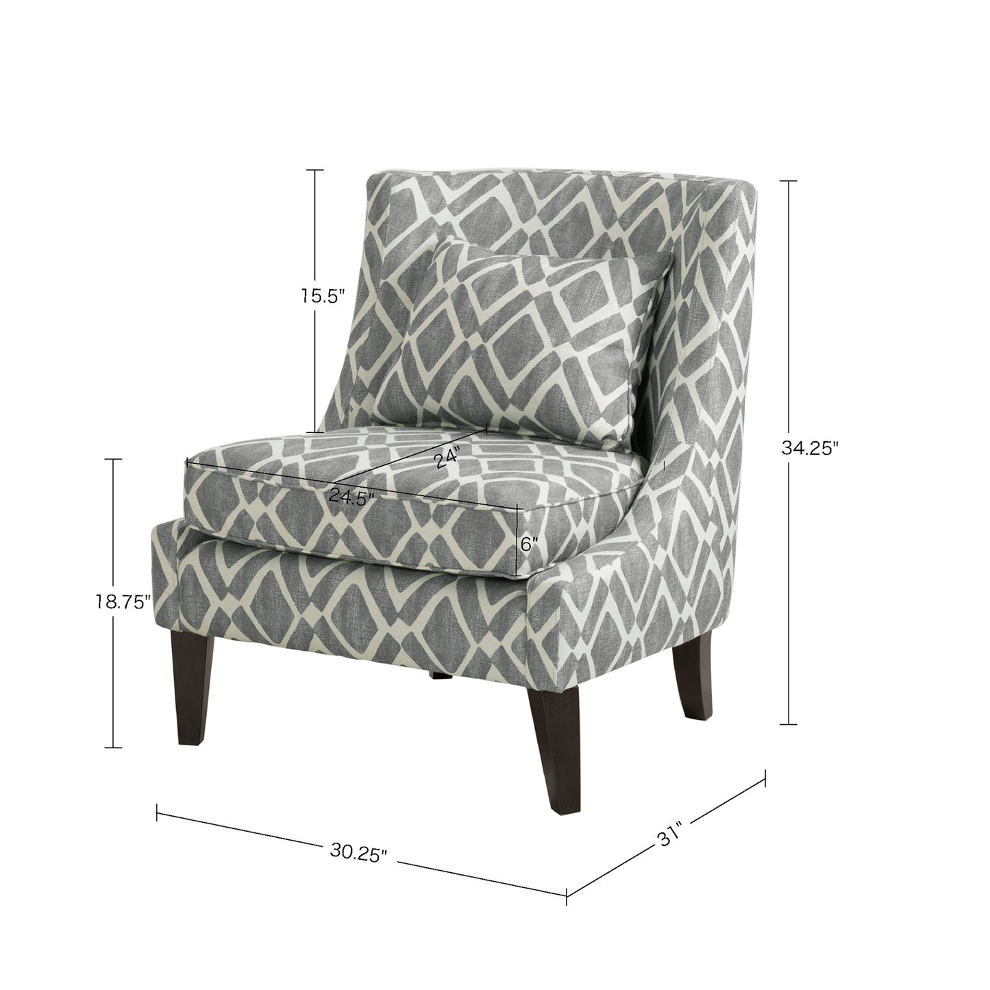 Madison Park Swoop Arm Chair