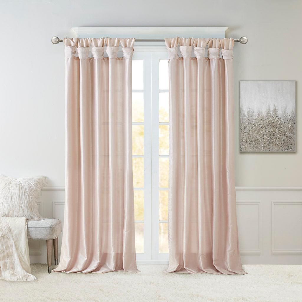 Madison Park Twist Tab Lined Window Curtain Panel