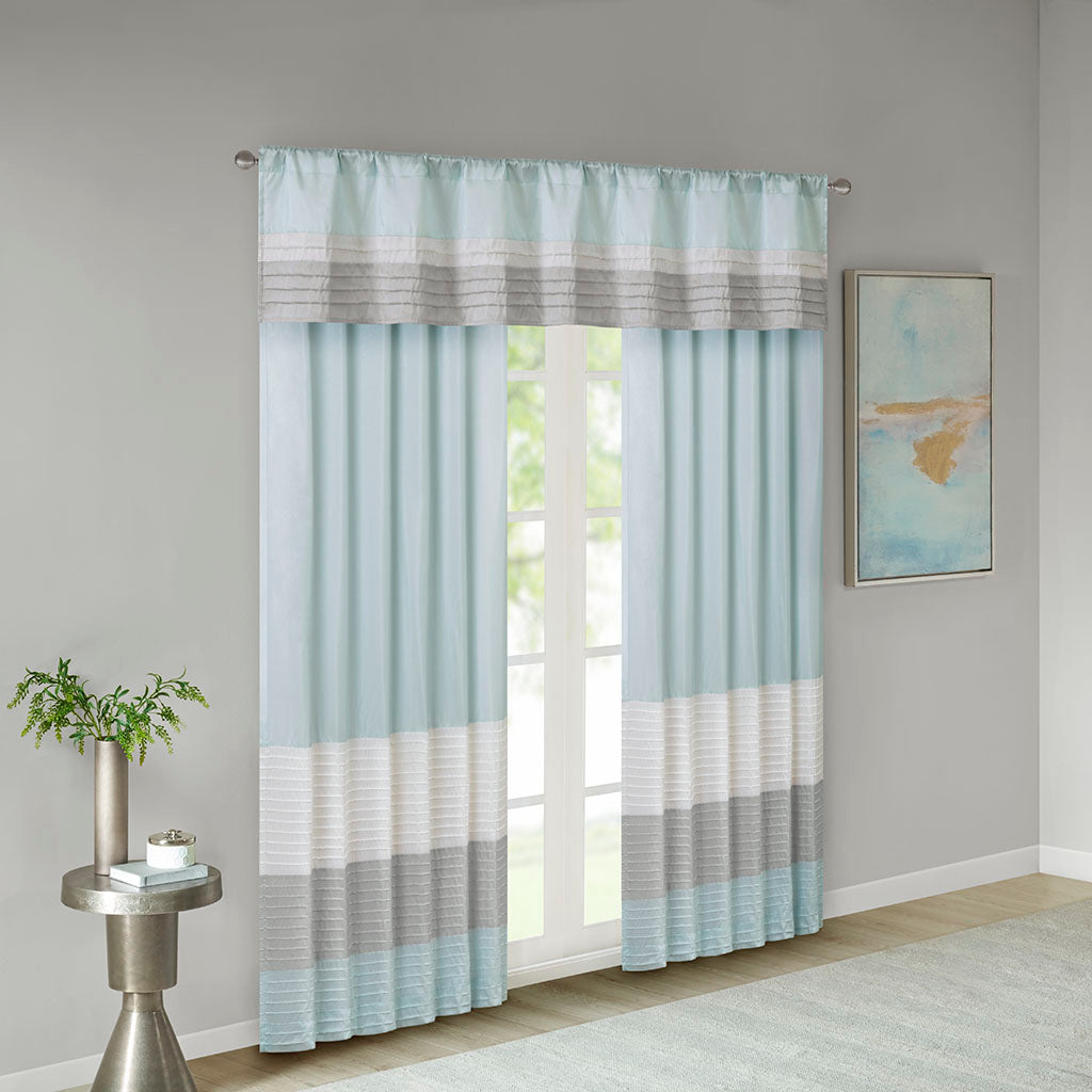 Madison Park Polyoni Pintuck Curtain Panel