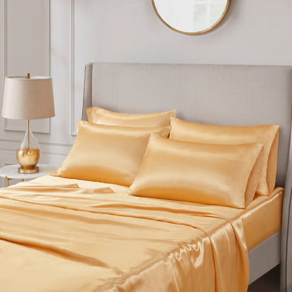 🎁 Satin Luxury 6 PC Sheet Set (100% off)