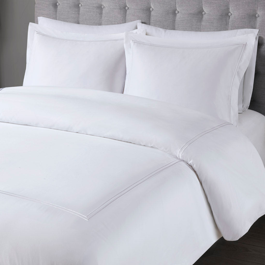 Madison Park Signature 100% Cotton Sateen Embroidered Duvet Cover Set