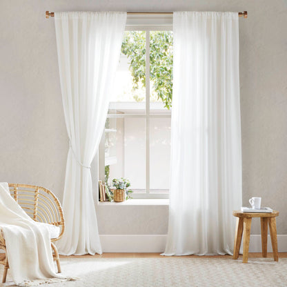 Madison Park Rod Pocket with Back Tab Privacy Curtain Pair