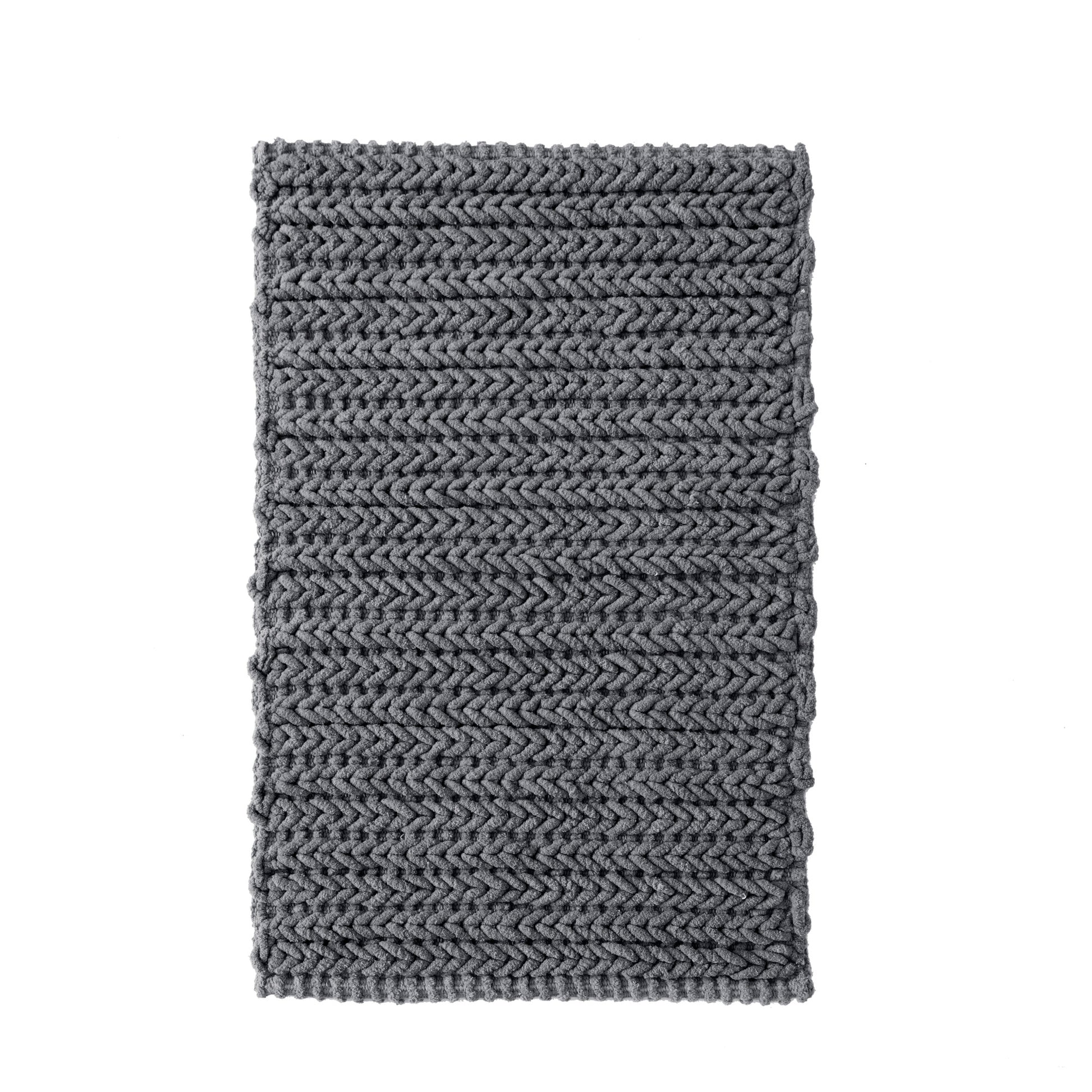 Madison Park 100% Cotton Chenille Chain Stitch Rug