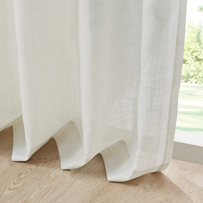 Madison Park Linen Blend Light Filtering Curtain Panel Pair