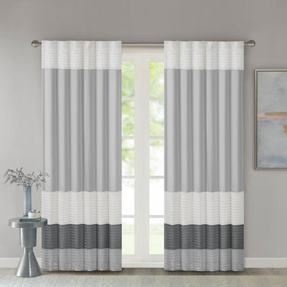 Madison Park Polyoni Pintuck Curtain Panel