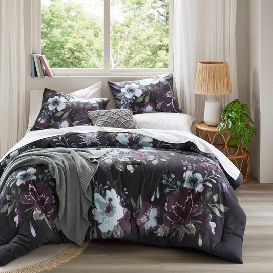 Madison Park 3 Piece Cotton Printed Comforter Set