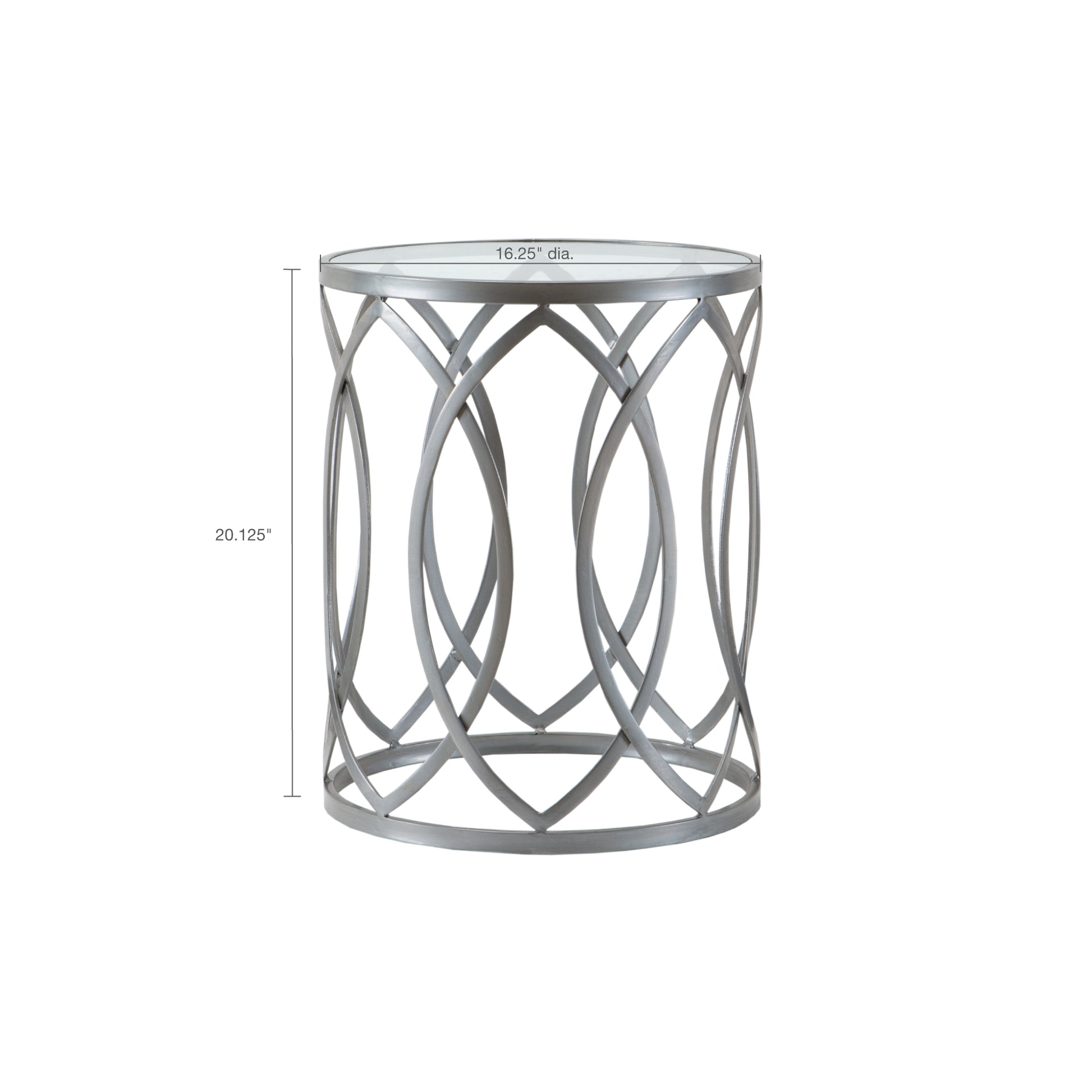 Madison Park Metal Eyelet Accent Table