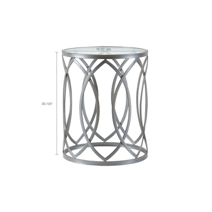 Madison Park Metal Eyelet Accent Table