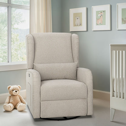 Candace Power Recliner 3-in-1 with Swivel, Glider, Charging Station