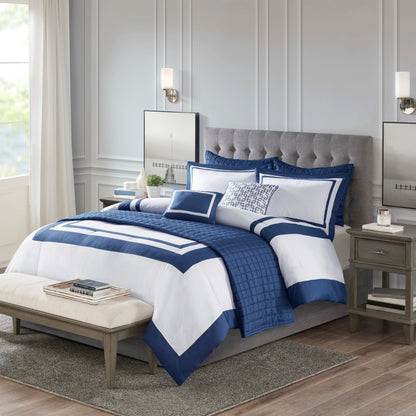 Madison Park 8 Piece Comforter and Quilt Set Collection