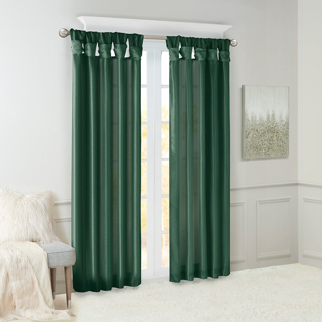 Madison Park Twist Tab Lined Window Curtain Panel