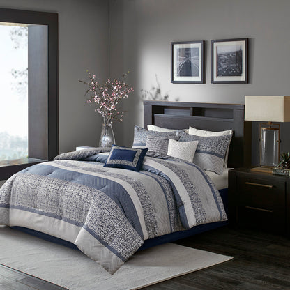 Madison Park 7 Piece Jacquard Comforter Set