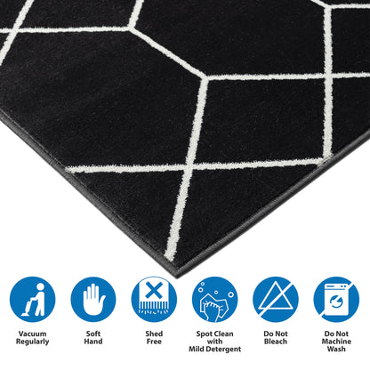 Madison Park Trellis Geometric Woven Area Rug
