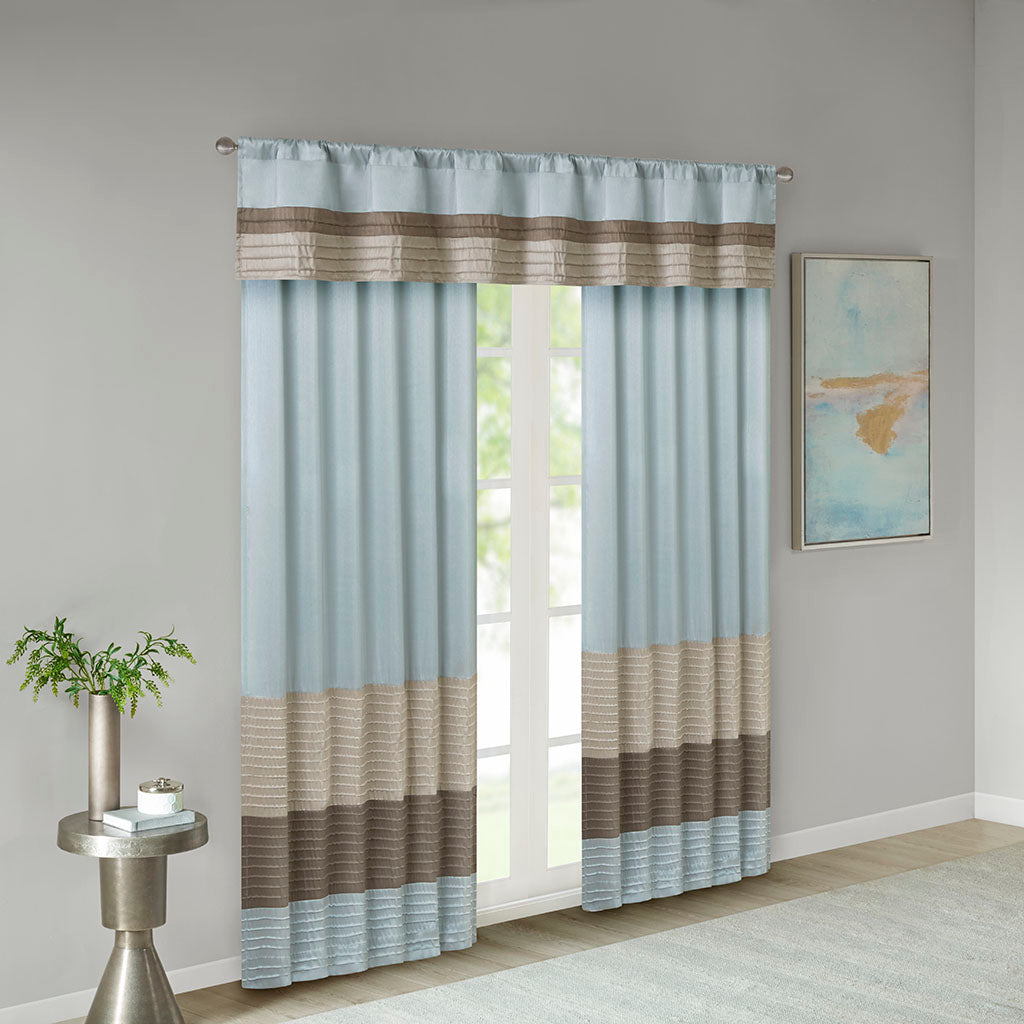 Madison Park Polyoni Pintuck Curtain Panel