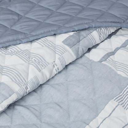 Madison Park 3 Piece Jacquard Patchwork Quilt Set