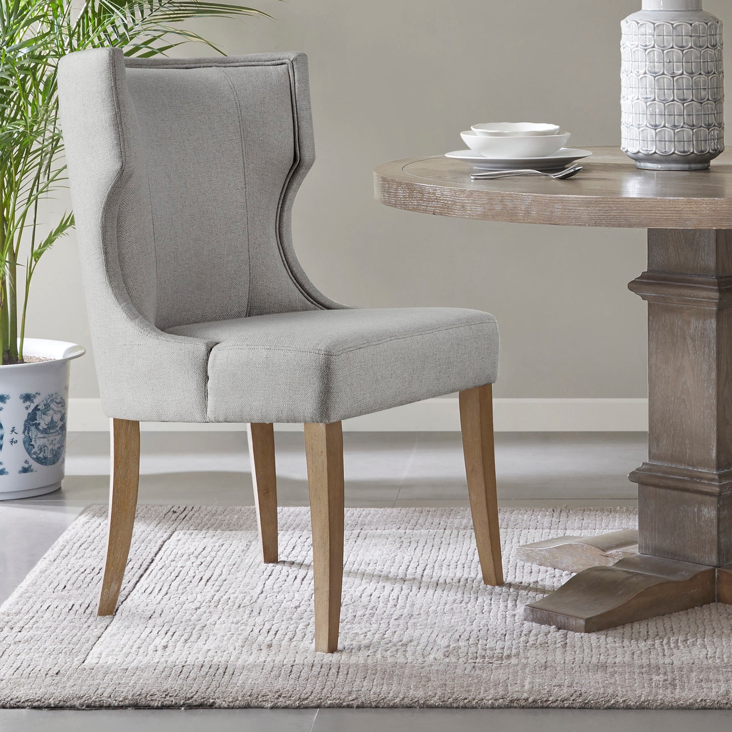 Madison Park Upholstered Wingback Dining Chair Set of 2