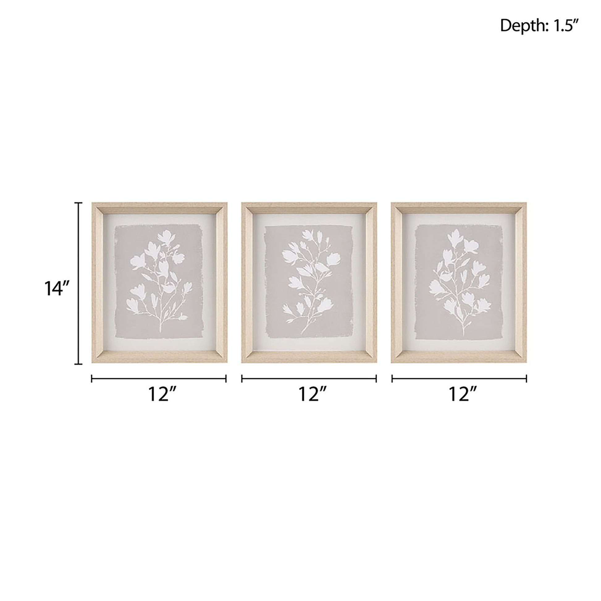 Madison Park 3-piece Framed Glass Wall Art Set