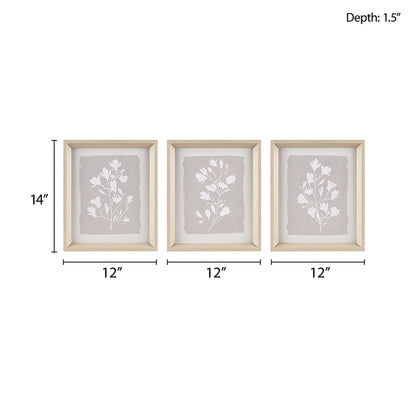 Madison Park 3-piece Framed Glass Wall Art Set