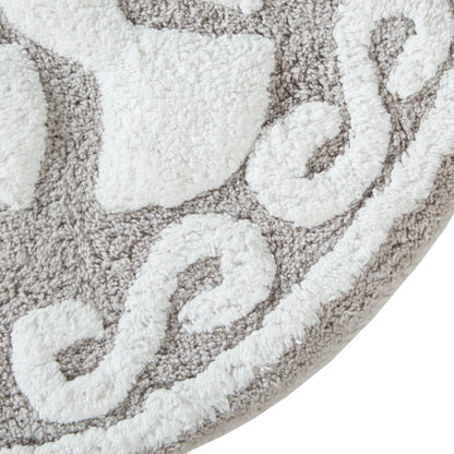 Madison Park Medallion Cotton Tufted Bath Rug