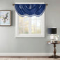 Madison Park Faux Silk Waterfall Embellished Valance