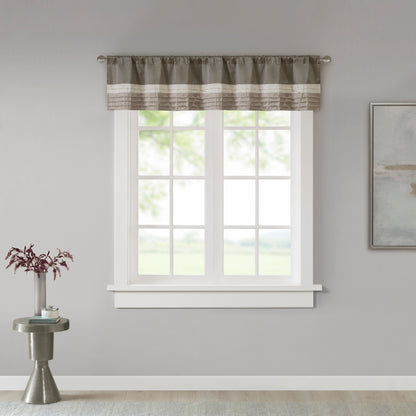 Madison Park Polyoni Pintuck Window Valance