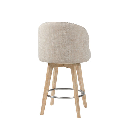 Madison Park Upholstered 360 Degree Swivel Counter Stool 26" H