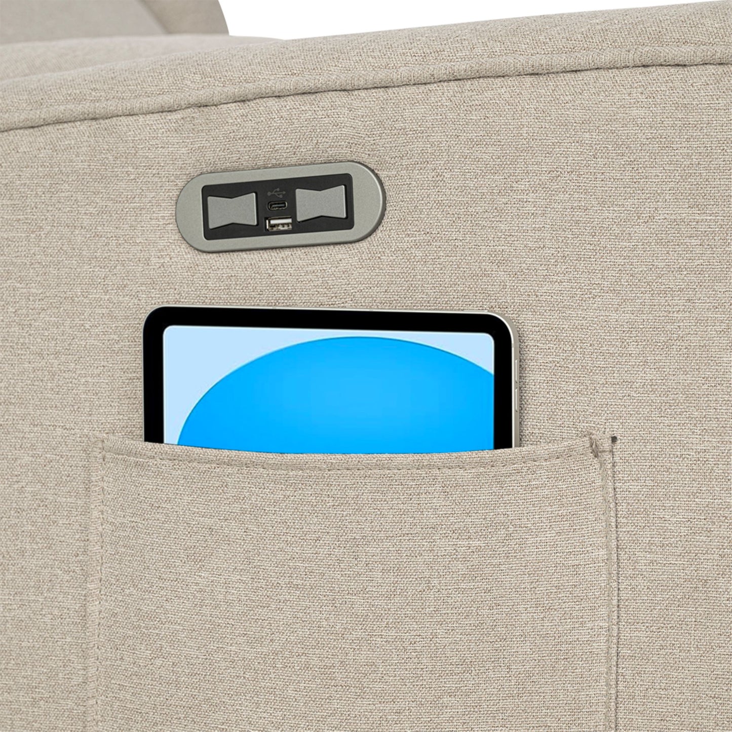 Candace Power Recliner 3-in-1 with Swivel, Glider, Charging Station