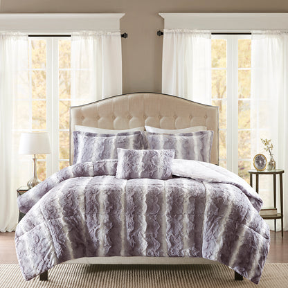 Madison Park 4PC Faux Fur Comforter Set