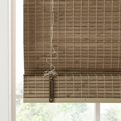 Madison Park Bamboo Light Filtering Roman Shade 64"L