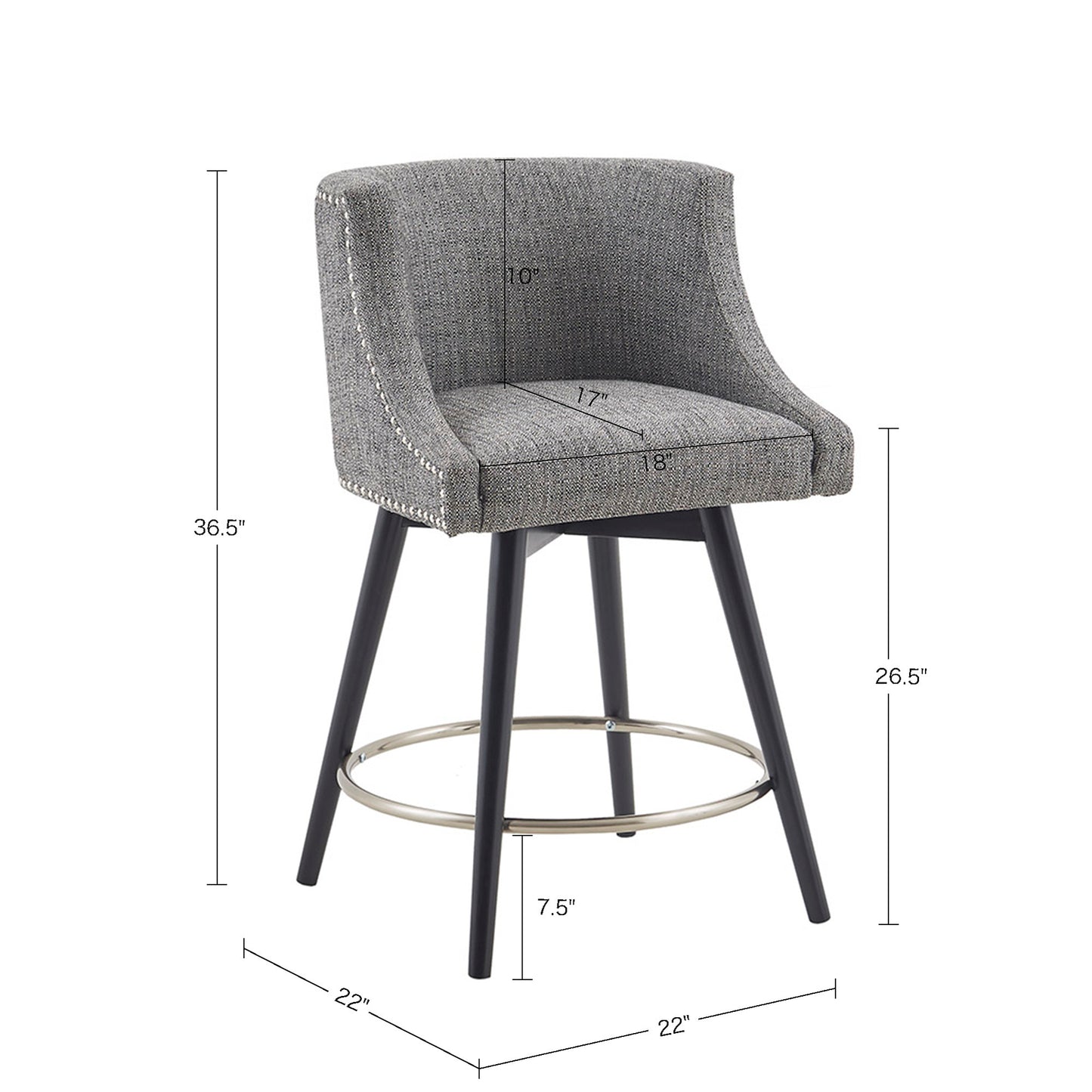 Madison Park Swivel Counter Stool