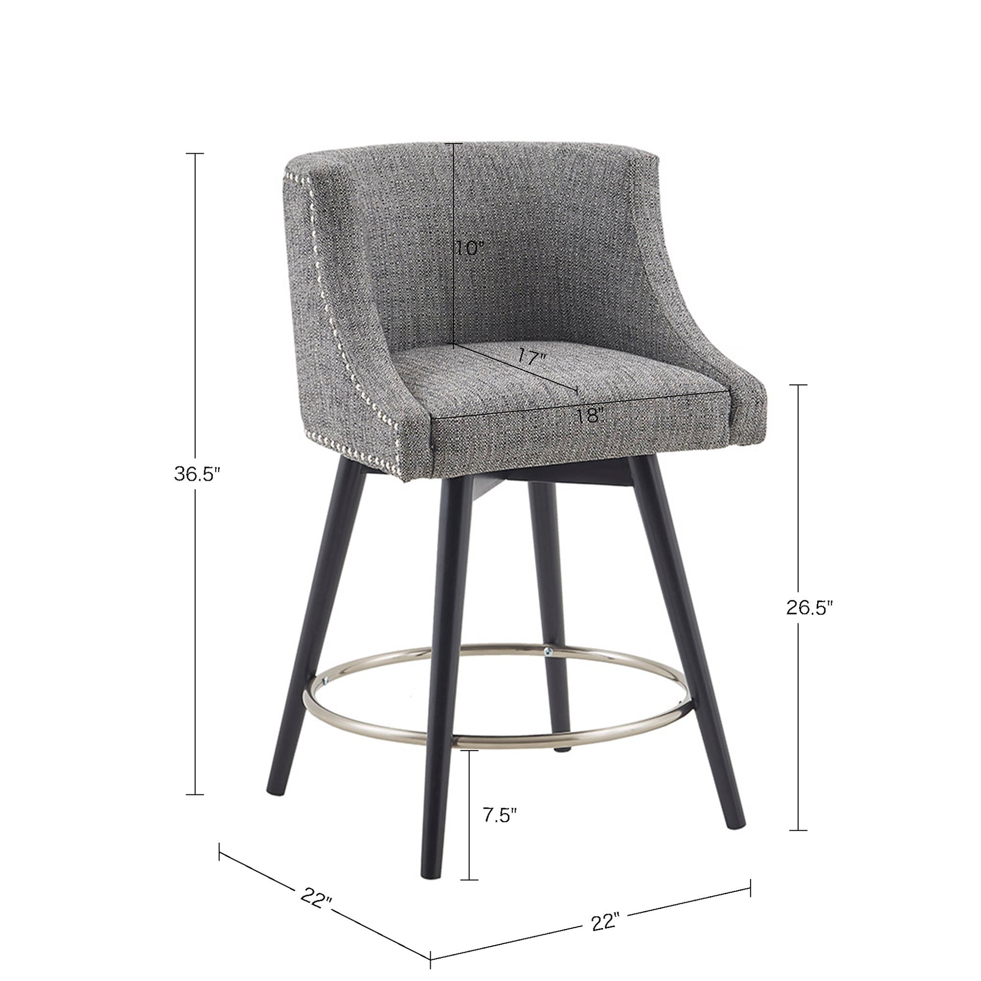 Madison Park Swivel Counter Stool